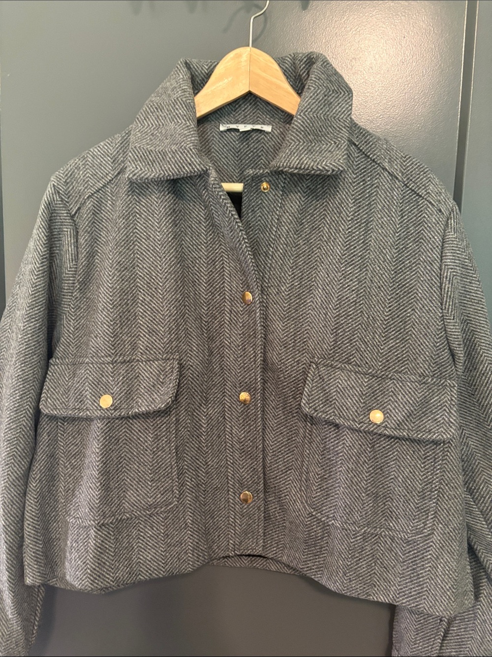 HYFVE Gray Herringboney Snap-Pocket Jacket